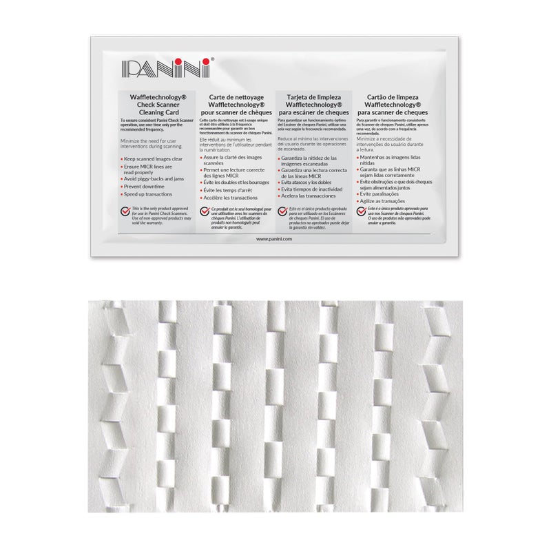 Waffletechnology Panini Check Scanner Cleaning Cards (15) - Image 1
